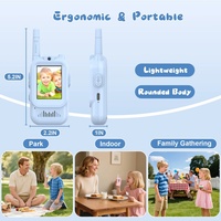 Walkie-Talkie de Video para Niños Mejorado de 2 Pulgadas, 2 Vías, Alcance de 1500 Pies, Efectos de Voz Geniales, Red 2G, Resistente al Agua IP55, para Niños de 3 a 12 Años
