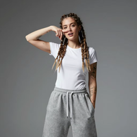 T-shirt pour femme rétro américain, lavé, froncé, slim, extensible, manches courtes, de haute qualité, personnalisé, t-shirts pour homme, t-shirts