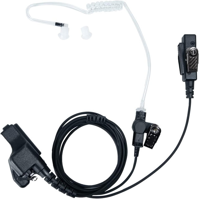 Walkie Talkie Acoustic Tube and Mic&PTT Surveillance Headset for Motorola Radio XTS5000 XTS3000 XTS2500 HT1000 HT2000 MT1500