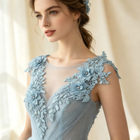 Applique de col brodée florale 3D multi-luxe, écologique, en dentelle, avec strass et perles, pour robe de mariée et robe de soirée