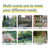 Boîte de plantation en métal mobile pour lit de jardin surélevé de 8 pouces Boîte de plantation de fleurs et de légumes sur le toit du balcon intérieur, pot de légumes
