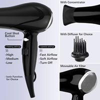 Vente chaude Portable Sèche-Cheveux Salon Professionnel Ion Négatif Sèche-Cheveux Haute Vitesse pour Ménage Hôtel Sèche-Cheveux