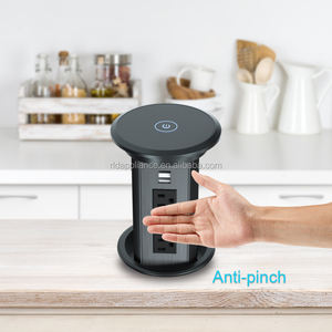 Electric Lifting <strong>Sockets</strong> Hidden Tabletop Pop up <strong>Retractable</strong> Outlet With USB Wireless Charging for Kitchen Office - Product Image 4