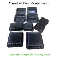 Boîtes à lunch jetables modernes au design galet pour supermarchés, restaurants, plats à emporter, fêtes et pique-niques – Contenants en plastique à emporter