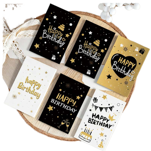 Meilleures ventes : Cartes de vœux pliées personnalisées avec impression, cartes <span class=keywords><strong>d</strong></span>'<span class=keywords><strong>anniversaire</strong></span>, impression de cartes de vœux, carte de vœux avec message et enveloppe - Product Image 1