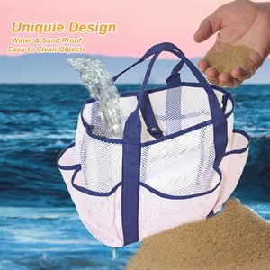 Bán Buôn Thời Trang Phong Cách Sang Trọng Của Phụ Nữ Đầy Màu Sắc Tùy Chỉnh Vai Túi Công Suất Lớn Lưới Túi Bãi Biển Cho Phụ Nữ - Product Image 5