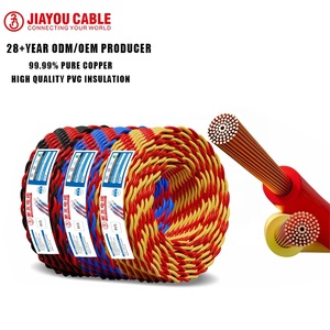 <span class=keywords><strong>Jiayou</strong></span> RVs rys สายเคเบิลคู่แบบยืดหดได้สายทองแดงสองสีทนไฟสายคู่พีวีซีสายสัญญาณเตือนแบน - Product Image 6