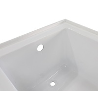 Baignoire autoportante de luxe en acrylique blanc pour hôtel, salle de bain intérieure, alcôve, baignoire de trempage froide
