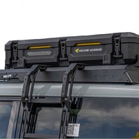 Plateforme de toit coulissante avec échelle latérale pour SUV et véhicule tout-terrain – Kit de support de chargement robuste en aluminium pour l'escalade