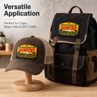 Écussons tissés personnalisés avec logo, bordure Merrow, en tissu damassé haute densité pour casquettes de camionneur et sacs – Vente en gros