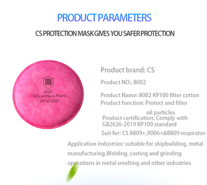Filtre à particules en coton pour protection respiratoire OEM, respirateur anti-poussière pour peinture au pistolet, décoration, soudage chimique - Product Image 5