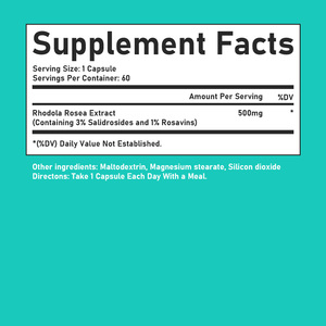 Suplemento Alimenticio Cápsulas de Rhodiola Rosea con Extracto de Rhodiola Rosea, Píldoras de Fuente de Energía Estable - Product Image 2