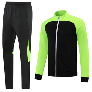 Ensemble de survêtements de football à manches longues pas cher, qualité thaïlandaise, fermeture éclair intégrale, bleu, pour hommes - Product Image 5