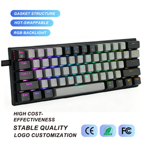<span class=keywords><strong>Teclado</strong></span> Mecánico para Juegos de 61 Teclas Intercambiables en Caliente, Compatible con MOQ Bajo, Retroiluminación RGB, <span class=keywords><strong>Teclado</strong></span> Mecánico para Juegos de Computadora - Product Image 1