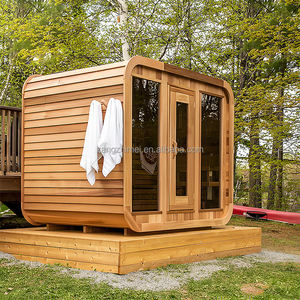 ساونا خارجية مربعة ثلاثية الأبعاد مع موقد هارفيا، مشروع فيلم رسوم متحركة ثلاثية الأبعاد، خيارات للشرفة والمظلة - Product Image 4