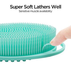 Nuova Spa Free Soft <span class=keywords><strong>Silicone</strong></span> doccia Mini carino bambino corpo Bum viso capelli cuoio capelluto spazzola Shampoo massaggiatore lavaggio Pet Scrubber - Product Image 3