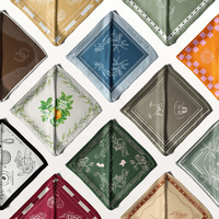 Écharpe carrée en soie 100% vintage à imprimé numérique personnalisé avec votre propre design, motif dessin animé, pour femmes