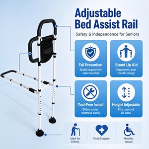 Ward Nursing Safety Bed Rail Senior Bed Support Folding Grab Bar for Elderly - Product Image 6