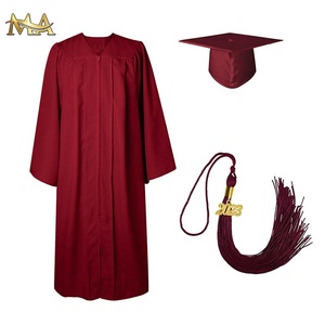 Uniforme escolar de alta calidad 2025 vestido de graduación negro y <span class=keywords><strong>gorra</strong></span> para graduación u otro color vestido de graduación y <span class=keywords><strong>gorra</strong></span> con borla - Product Image 2