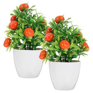4 Uds plantas artificiales de limón fruta de imitación planta <span class=keywords><strong>en</strong></span> <span class=keywords><strong>maceta</strong></span> árbol de limones de plástico con <span class=keywords><strong>maceta</strong></span> pequeña Mini planta de imitación para interior y exterior - Product Image 6