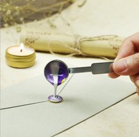 Cuillère à cire en métal argenté en gros pour la cire à cacheter, outil de fusion de cire en acier inoxydable pour les loisirs créatifs, kit de tamponnage pour invitations de mariage