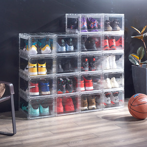 Boîte de rangement <span class=keywords><strong>transparente</strong></span> pliable pour chaussures, nouvelle collection, bon marché, en plastique, empilables, côté et avant, - Product Image 6