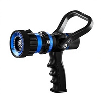 Pistolet d'incendie de secours d'urgence avec contrôle de débit en 4 étapes, compatible avec tuyau d'incendie, construction en alliage d'aluminium, personnalisable