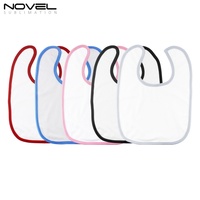 Bavoirs pour bébé vierges personnalisables en polyester et coton, écologiques, multicolores, pour sublimation, 0-3 mois, vente en gros