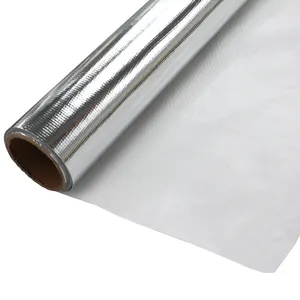 Buhar bariyeri malzemesi alüminyum folyo lamine dokuma kumaş alüminyum çatı folyo