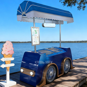 Carrito de Helados con Congelador, Carrito Móvil de Comida Callejera, Kiosco - Product Image 4
