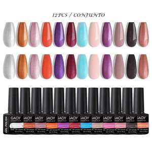 GAOY – ensemble de vernis à ongles en gel, 12 pièces, gel coloré UV Led pour manucure et Nail Art - Product Image 1