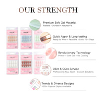 AIERFEI vente en gros 30 pièces presse ovale brun moka sur les ongles couleur café riche gel doux faux ongles prêt à porter conception de couverture complète