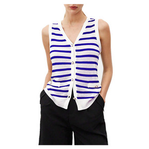 Fabricant de pulls <span class=keywords><strong>sans</strong></span> manches cardigan en maille grande taille à <span class=keywords><strong>col</strong></span> en <span class=keywords><strong>V</strong></span> <span class=keywords><strong>pour</strong></span> femmes sur mesure - Product Image 5