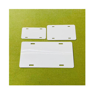 Placas <span class=keywords><strong>de</strong></span> matrícula <span class=keywords><strong>de</strong></span> aluminio personalizadas, color blanco brillante, sublimación, en blanco, tres tamaños, 12 ''x 6'' - Product Image 2