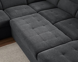 Divano in Tessuto Chenille <span class=keywords><strong>di</strong></span> Alta Qualità Stile Italiano, Design <span class=keywords><strong>di</strong></span> Lusso con Schienale Alto e Braccioli, Arredamento Moderno per Soggiorno - Product Image 6