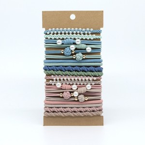 Élastiques à cheveux pour femmes et filles, lot de 20 pièces, bracelets et élastiques à cheveux double usage style bohème, attaches pour queue de cheval - Product Image 1