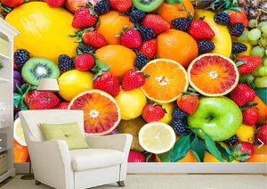 <span class=keywords><strong>Papel</strong></span> Tapiz Personalizado Resistente al Agua, Mural 3D de Frutas y Verduras Frescas, Rollo de <span class=keywords><strong>Papel</strong></span> Tapiz Autoadhesivo para Tiendas de Bebidas y Frutas - Product Image 2