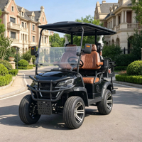 Voiturette de golf électrique 4 places 72V Lithium DOT avec couleur de carrosserie personnalisable, coffre arrière ajouré et rangement supplémentaire – Édition US