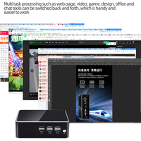 Mini PC ZOOMWIN N5095, 2.90GHz Turbo Quad Core, Pantalla 4K HD, Bajo Consumo, LAN 1000M, Win11/10 Linux, 8 Puertos USB, Computadora de Escritorio Económica