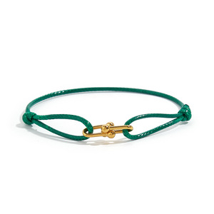 Braccialetto Regolabile con Nodo Scorrevole per Donne e Uomini, Charm a Forma di Ferro di Cavallo in Acciaio Inossidabile, Regalo Unisex per l'<span class=keywords><strong>Amicizia</strong></span> - Product Image 6