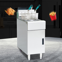 Friteuse à gaz propane professionnelle 24L, équipement de friteuse à gaz pour frites, vente populaire