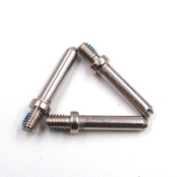 Pin Bahu Kepala Bulat Stainless Steel M2x15mm M2.5x18mm M3x24mm dengan Patch Nylon Biru untuk Penandaan