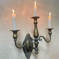 Lampe murale en fer forgé couleur cuivre de style européen transfrontalier, décoration murale de fond de table à manger, mariage