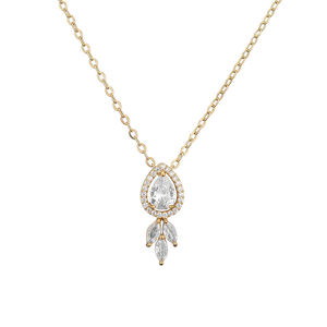 Collier RAKOL NP5107 Fashion Palaiba Goutte d'eau Bleu clair Multicolore Zircon délicat Diamants Mosinite pour femmes 2025 - Product Image 4