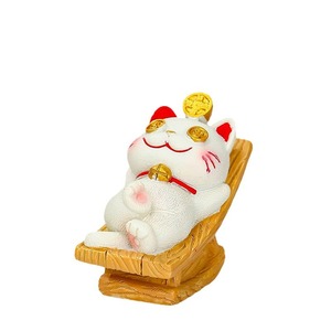 Figura de gato de la suerte, 4 piezas, decoración de escritorio de resina Feng Shui para oficina y regalos - Product Image 5