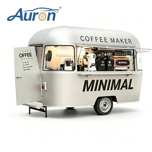 Camión de Comida Móvil Retro Auron, Acero Inoxidable y Fibra de Vidrio, para Hot Dogs y Papas Fritas, Resistente a la Corrosión, para Catering Comercial, Fácil de Montar - Product Image 1