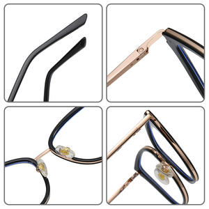 87101 Lunettes anti-lumière bleue Tr90, monture complète œil de chat pour femmes, avec branches à ressort métalliques, verres AC - Product Image 3
