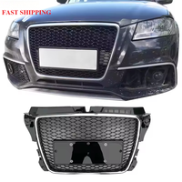 Grille avant en nid d'abeille noir brillant style RS3 pour Audi A3 S3 8P.5 2008 2009 2010 2011 2012