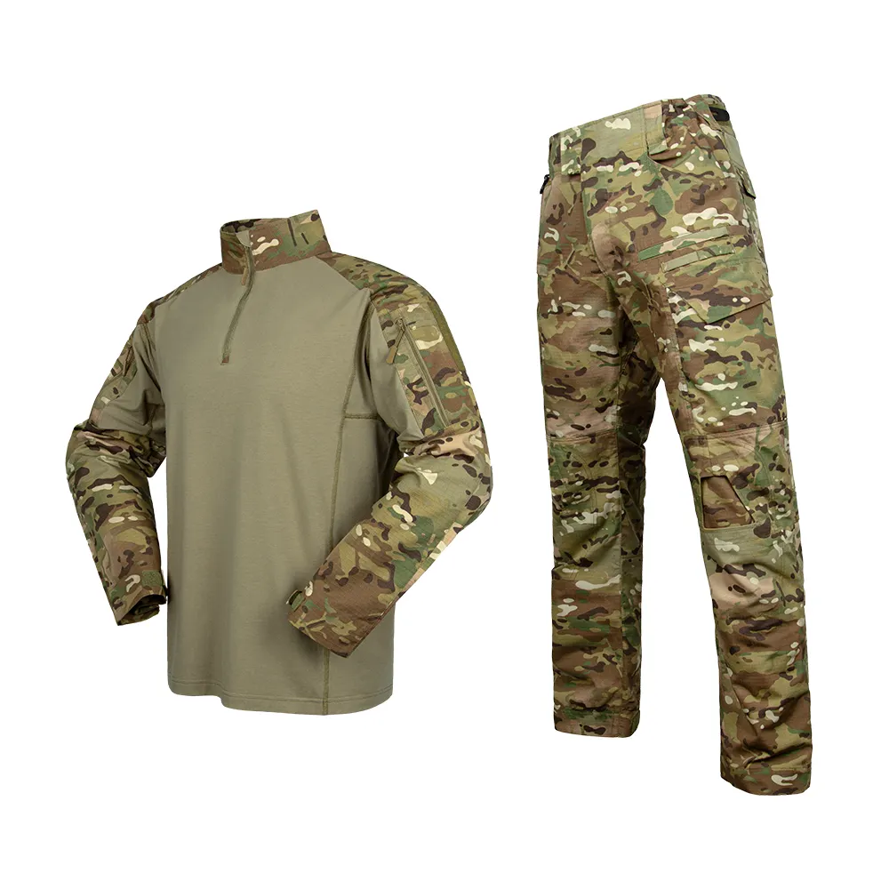 Hunting Pants Suit Tactical Uniform Multicam Forces Suit Hunting Pant Combat Shirt Pants with Pads