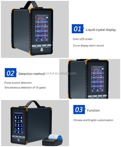 Portable 16-in-1 Multi-Gas Analyzer Touch LCD Screen <strong>Measures</strong> Combustible Gas H2S CO <strong>O2</strong> Industrial Gases Built-in Pump Wireless - Product Image 5